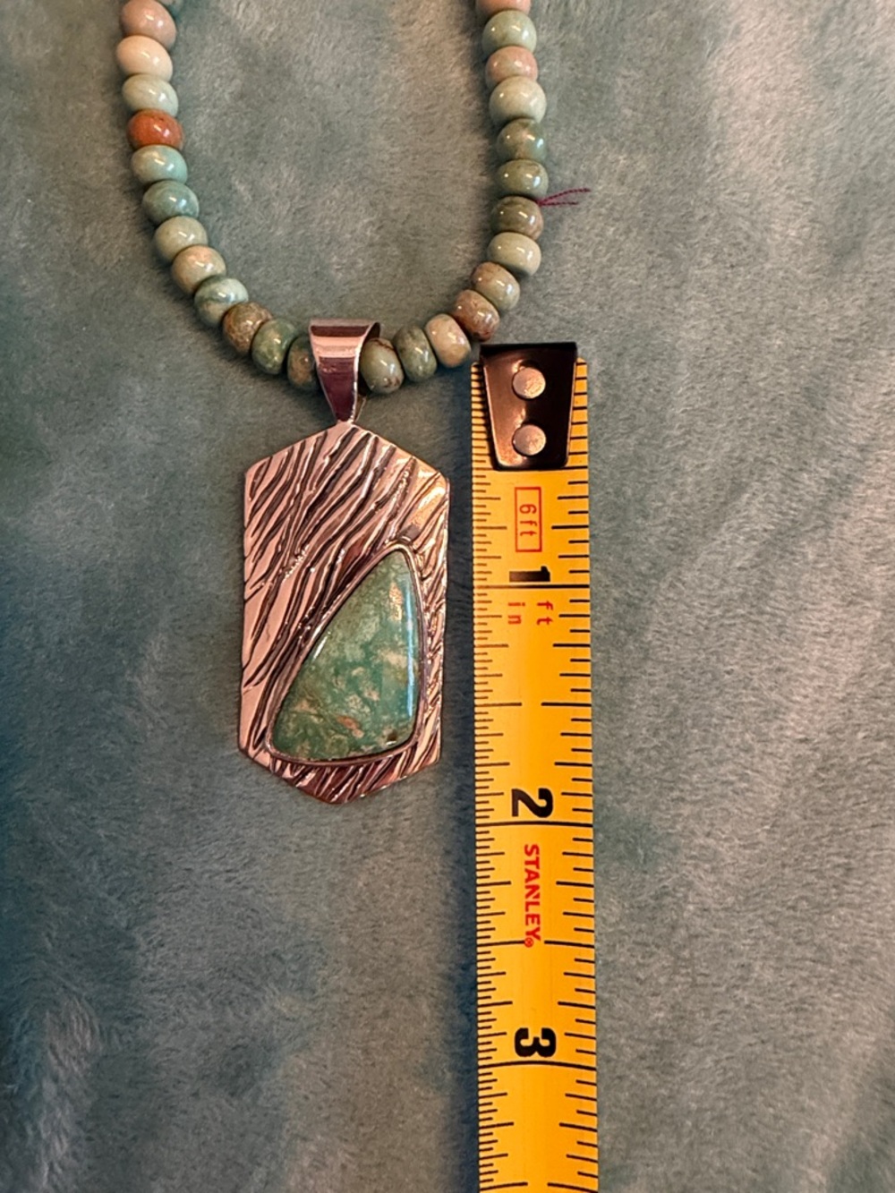 Jay King Turquoise & Sterling Pendant Necklace - (224) - Picture 7 of 7